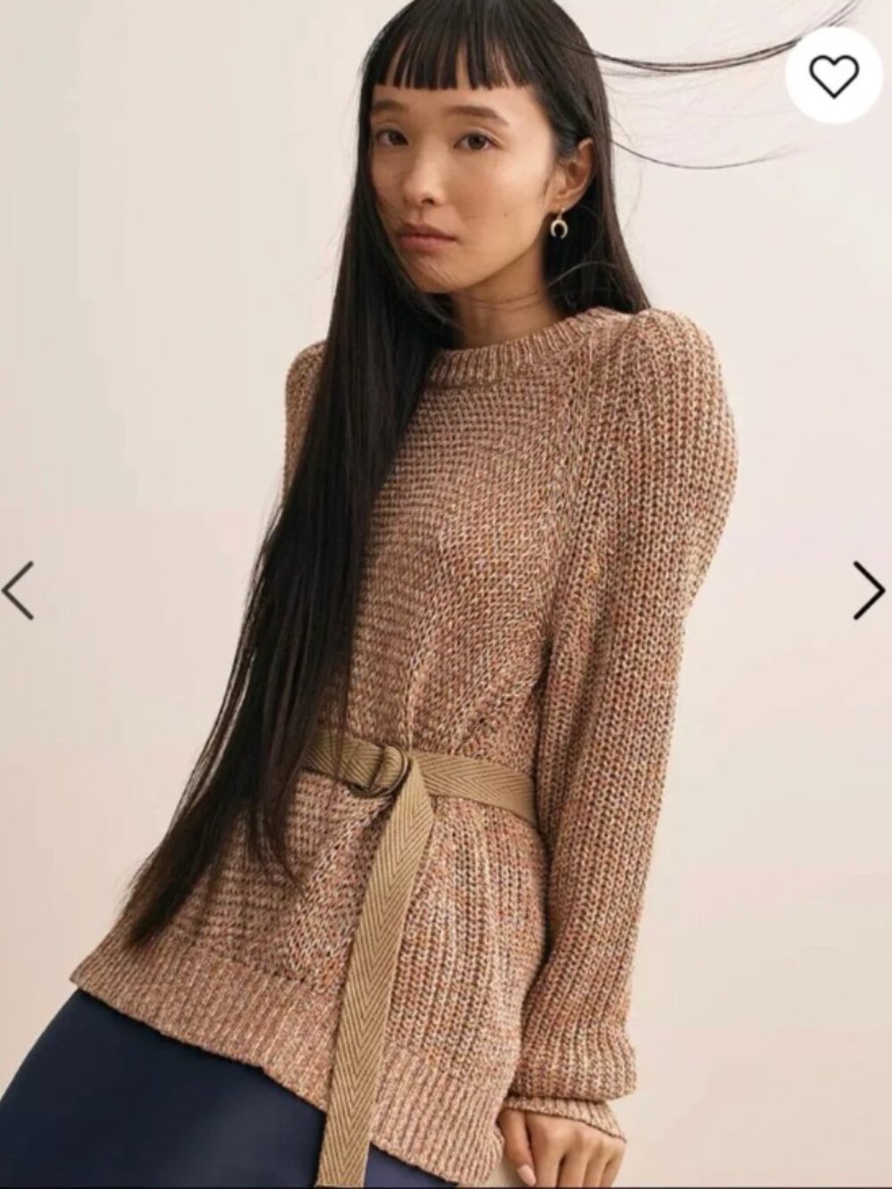 Madewell | Marled Beverly Pullover Sweater Open Knit in Marled Cider Size Large